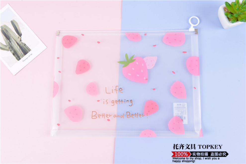 File Bag Large Capacity Zipper Birth Inspection File Bag Family Information Thickened Waterproof Transparent Plastic Briefbag File Bag Large Capacity Zipper Birth Inspection File Bag Family Information Thickened Waterproof Transparent Plastic Briefbag