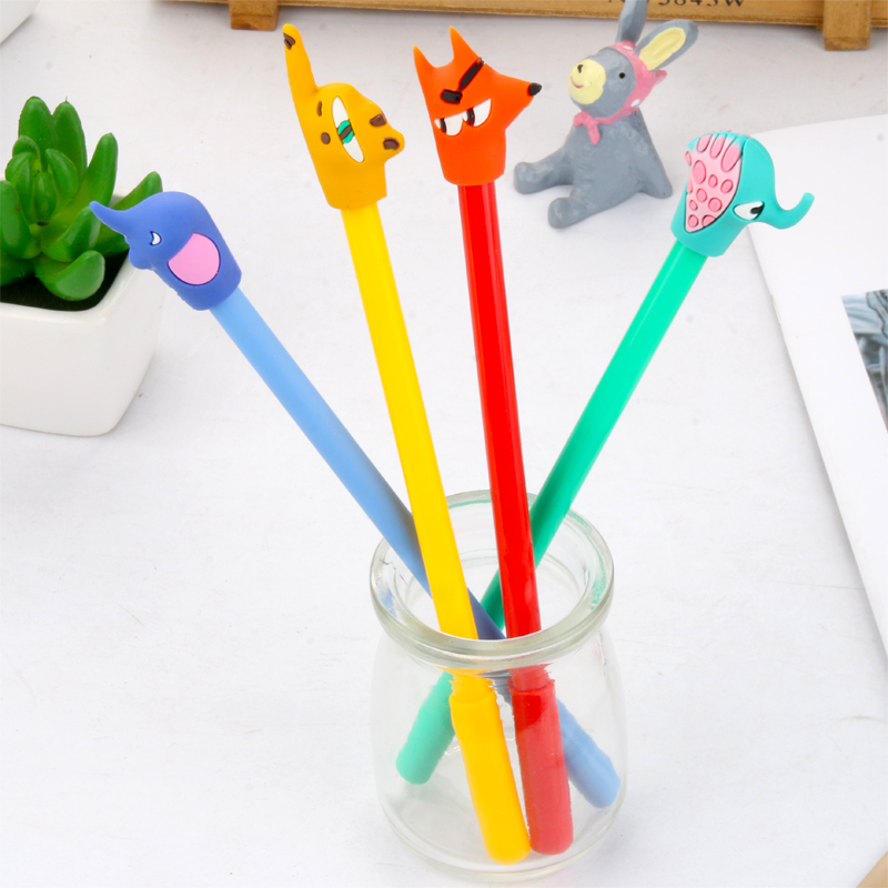 Cartoon Long Nose Animal Gel Pen Cute Student Exam Water-Based Paint Pen Creative Stationery Signature Pen Factory Wholesale