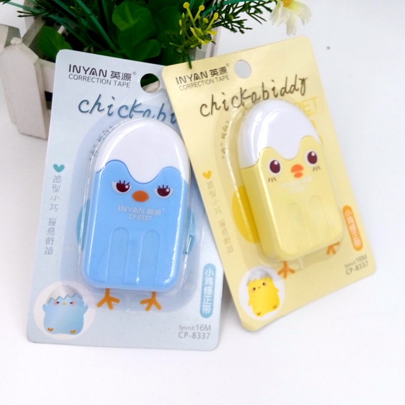 Hot Sale Japan and South Korea Stationery Cartoon Chick Correction Tape Environmental Protection Correction Tape Correction Tape Wholesale and Retail Can Be Customized