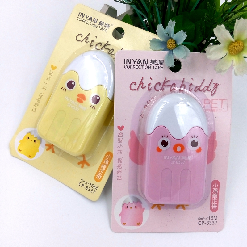 Hot Sale Japan and South Korea Stationery Cartoon Chick Correction Tape Environmental Protection Correction Tape Correction Tape Wholesale and Retail Can Be Customized