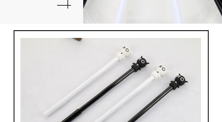 Factory Direct Sales Black and White Bear Gel Pen Creative Stationery Cute Student Black Syringe Office Water-Based Paint Pen Factory Direct Sales Black and White Bear Gel Pen Creative Stationery Cute Student Black Syringe Office Water-Based Paint Pen