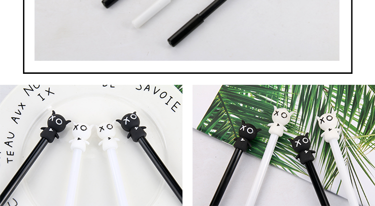 Factory Direct Sales Black and White Bear Gel Pen Creative Stationery Cute Student Black Syringe Office Water-Based Paint Pen Factory Direct Sales Black and White Bear Gel Pen Creative Stationery Cute Student Black Syringe Office Water-Based Paint Pen