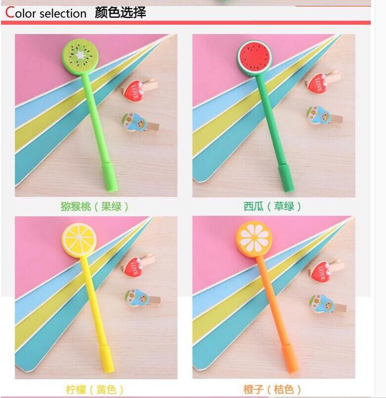 Creative Cartoon Fruit Gel Pen Cute Student Stationery Candy Color Water-Based Paint Pen Personalized Signature Pen in Stock Creative Cartoon Fruit Gel Pen Cute Student Stationery Candy Color Water-Based Paint Pen Personalized Signature Pen in Stock