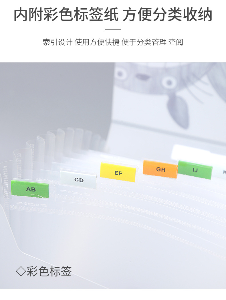 A4 Cartoon Transparent Totoro Folder Information Bag 13 Grid Pp Student Test Paper Storage Stationery Portable Organ Bag A4 Cartoon Transparent Totoro Folder Information Bag 13 Grid Pp Student Test Paper Storage Stationery Portable Organ Bag