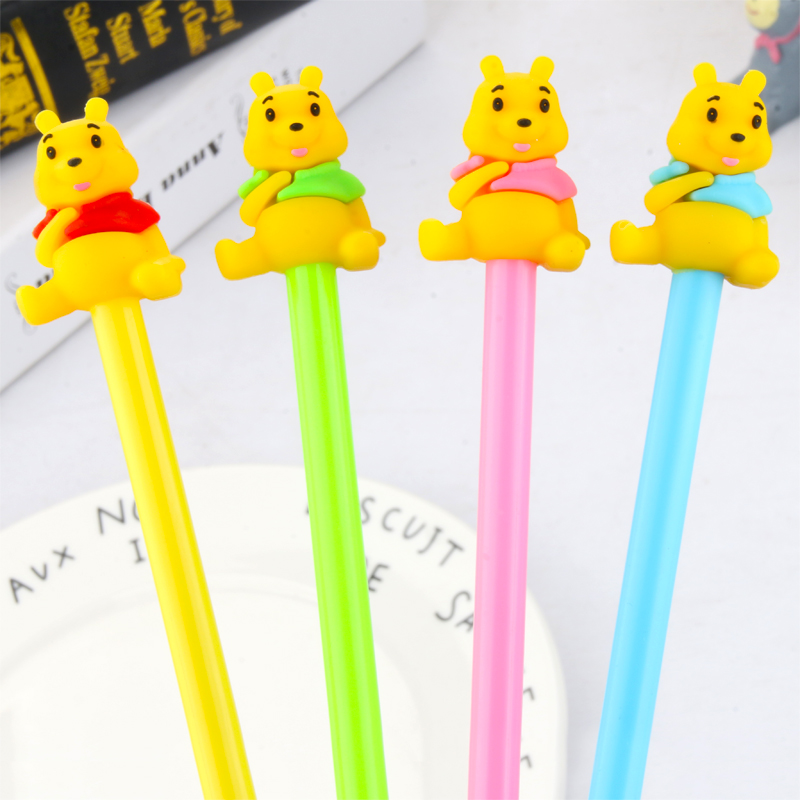 Cute Cartoon Three-Dimensional Ribbon Bear Gel Pen Creative Student Office Supplies Black Gel Ink Pen Signature Pen Cute Cartoon Three-Dimensional Ribbon Bear Gel Pen Creative Student Office Supplies Black Gel Ink Pen Signature Pen