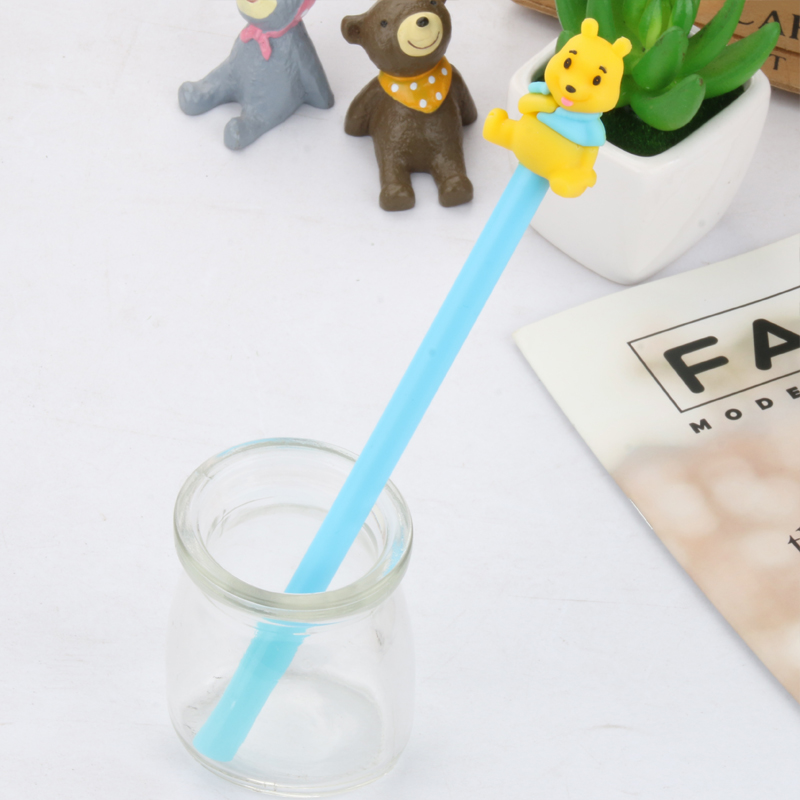 Cute Cartoon Three-Dimensional Ribbon Bear Gel Pen Creative Student Office Supplies Black Gel Ink Pen Signature Pen Cute Cartoon Three-Dimensional Ribbon Bear Gel Pen Creative Student Office Supplies Black Gel Ink Pen Signature Pen