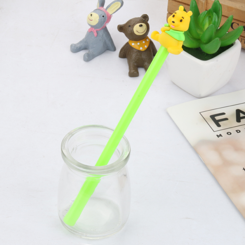 Cute Cartoon Three-Dimensional Ribbon Bear Gel Pen Creative Student Office Supplies Black Gel Ink Pen Signature Pen Cute Cartoon Three-Dimensional Ribbon Bear Gel Pen Creative Student Office Supplies Black Gel Ink Pen Signature Pen