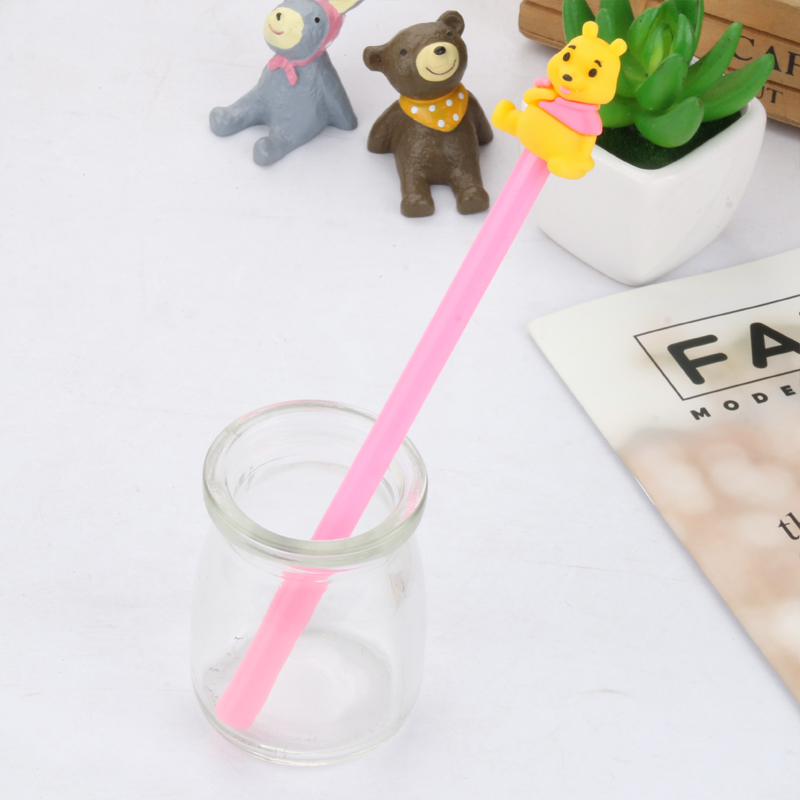 Cute Cartoon Three-Dimensional Ribbon Bear Gel Pen Creative Student Office Supplies Black Gel Ink Pen Signature Pen Cute Cartoon Three-Dimensional Ribbon Bear Gel Pen Creative Student Office Supplies Black Gel Ink Pen Signature Pen