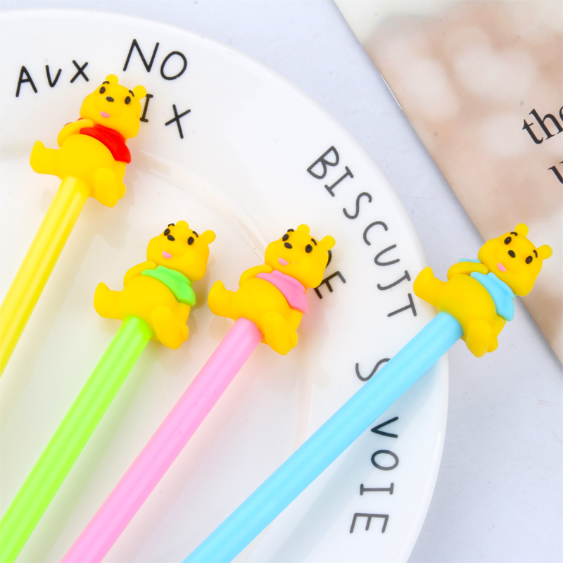Cute Cartoon Three-Dimensional Ribbon Bear Gel Pen Creative Student Office Supplies Black Gel Ink Pen Signature Pen Cute Cartoon Three-Dimensional Ribbon Bear Gel Pen Creative Student Office Supplies Black Gel Ink Pen Signature Pen