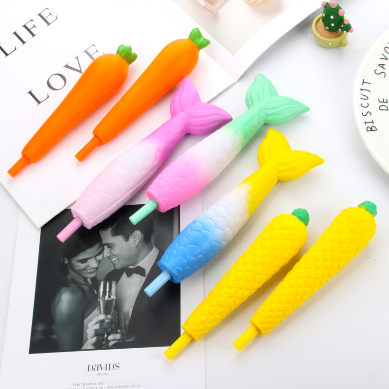 Creative Stationery PU Foam Soft Decompression Decompression Slow Rebound Gel Pen Student Black Ink Pen
