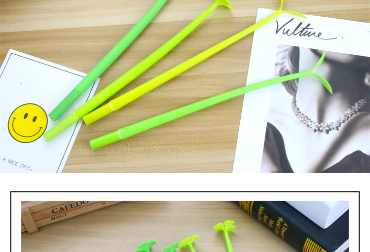 Creative Cartoon Plant Series Gel Pen Student Black Gel Ink Pen Cute Simple Cartoon Pen Girl Signature Pen Creative Cartoon Plant Series Gel Pen Student Black Gel Ink Pen Cute Simple Cartoon Pen Girl Signature Pen