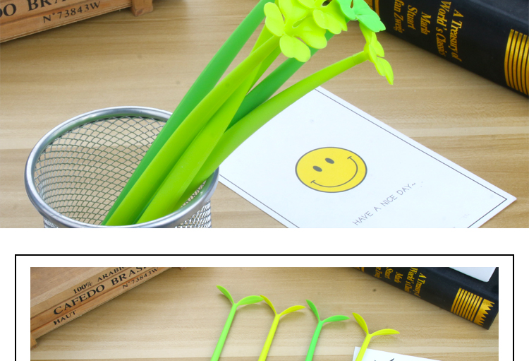 Creative Cartoon Plant Series Gel Pen Student Black Gel Ink Pen Cute Simple Cartoon Pen Girl Signature Pen Creative Cartoon Plant Series Gel Pen Student Black Gel Ink Pen Cute Simple Cartoon Pen Girl Signature Pen