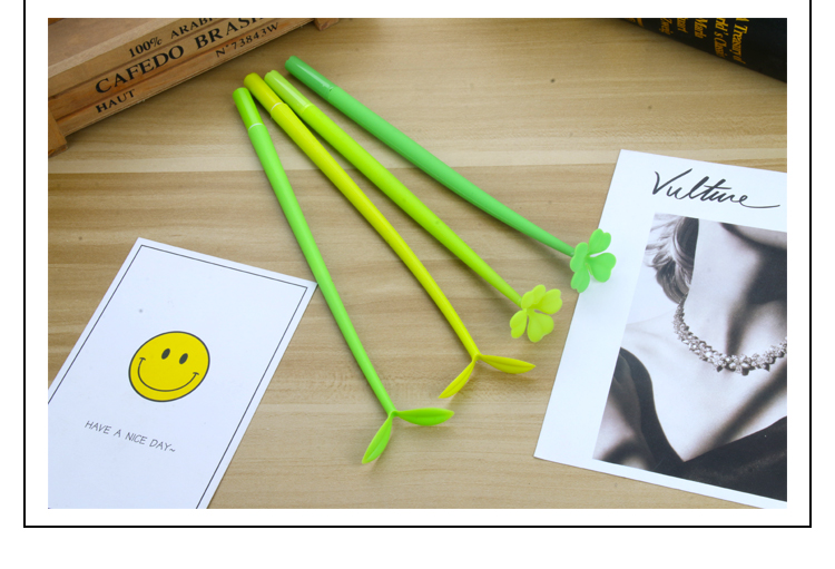 Creative Cartoon Plant Series Gel Pen Student Black Gel Ink Pen Cute Simple Cartoon Pen Girl Signature Pen Creative Cartoon Plant Series Gel Pen Student Black Gel Ink Pen Cute Simple Cartoon Pen Girl Signature Pen