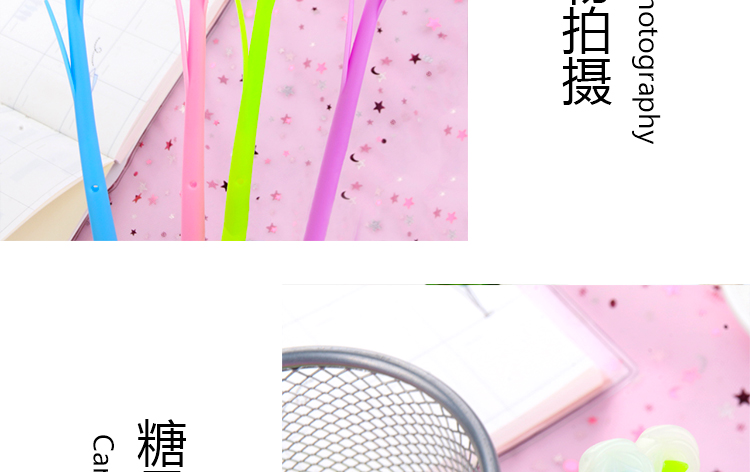 Japanese and Korean Creative New Internet Celebrity Color-Changing Flowers Candy Small Flower Gel Pen Soft Glue Signature Pen for Students Simple Creative Japanese and Korean Creative New Internet Celebrity Color-Changing Flowers Candy Small Flower Gel Pen Soft Glue Signature Pen for Students Simple Creative