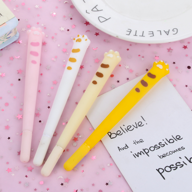 Japanese and Korean Creative New Cartoon Cute Cat Claw Black Gel Pen Student Creativity Stationery School Supplies Wholesale