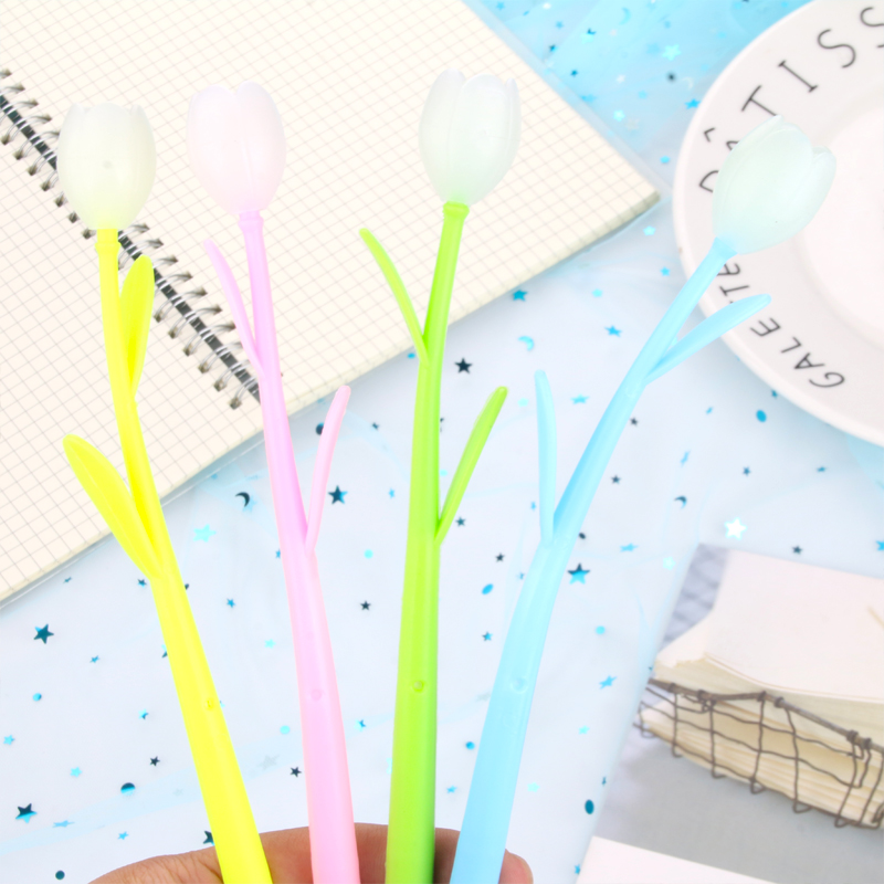 Factory Direct Sales Internet Celebrity SUNFLOWER Color-Changing Flowers Gel Pen Soft Glue Signature Pen Student Studying Stationery Wholesale Supplies
