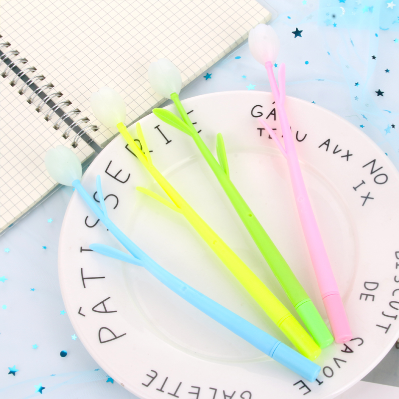 Factory Direct Sales Internet Celebrity SUNFLOWER Color-Changing Flowers Gel Pen Soft Glue Signature Pen Student Studying Stationery Wholesale Supplies