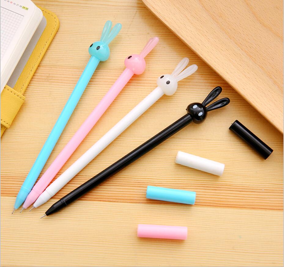 Candy Long-Ear Rabbit Cartoon Creative Gel Pen Ball Pen Signature Pen Black Pen Student Stationery Wholesale