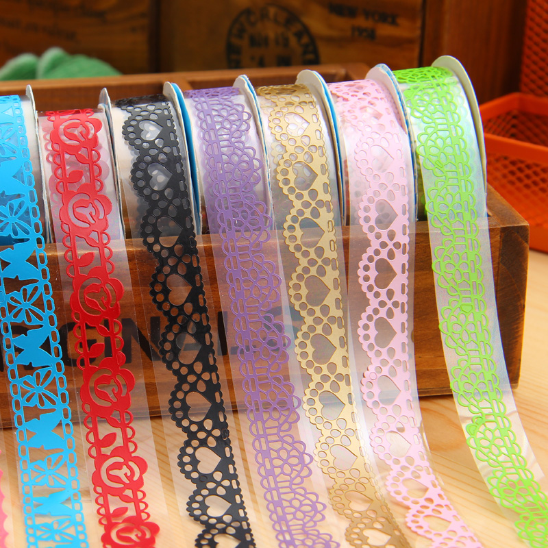 Lace tape hollow out South Korea diy strip photo album sticker adhesive tape creative stationery