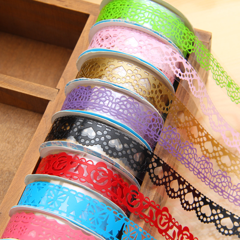 Lace tape hollow out South Korea diy strip photo album sticker adhesive tape creative stationery