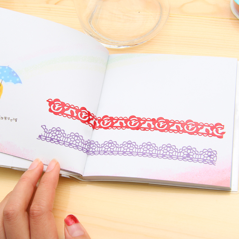 Lace tape hollow out South Korea diy strip photo album sticker adhesive tape creative stationery