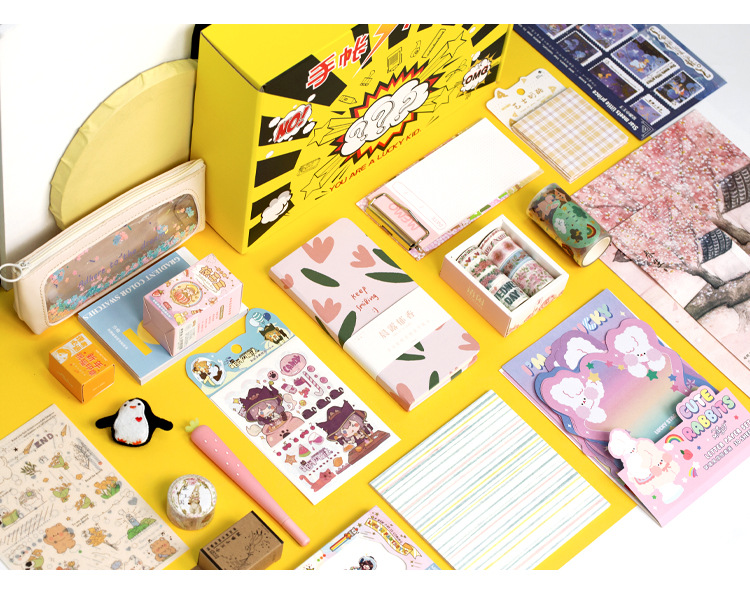 Notebook Large Gift Box Blind Box Notebook Ben and Paper Adhesive Tape Sticky Note Student Stationery Lucky Big Lucky Bag Notebook Large Gift Box Blind Box Notebook Ben and Paper Adhesive Tape Sticky Note Student Stationery Lucky Big Lucky Bag