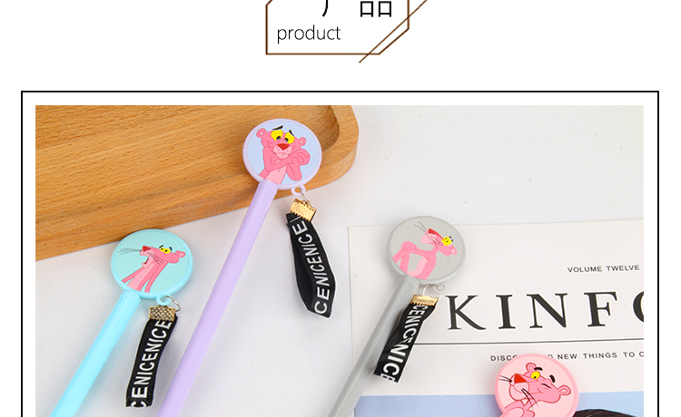 P-0655 Pink Tiger Brand Pendant Gel Pen Pink Leopard Black Gel Ink Pen Signature Pen Office Supplies P-0655 Pink Tiger Brand Pendant Gel Pen Pink Leopard Black Gel Ink Pen Signature Pen Office Supplies