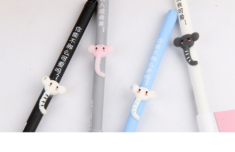 P-0680 Cartoon Creative Little Elephant Penholder Gel Pen Animal Black Gel Ink Pen Student Stationery P-0680 Cartoon Creative Little Elephant Penholder Gel Pen Animal Black Gel Ink Pen Student Stationery