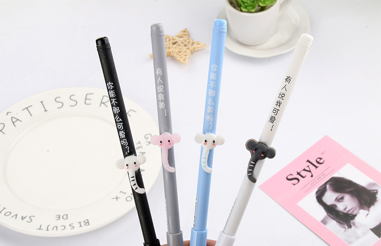 P-0680 Cartoon Creative Little Elephant Penholder Gel Pen Animal Black Gel Ink Pen Student Stationery P-0680 Cartoon Creative Little Elephant Penholder Gel Pen Animal Black Gel Ink Pen Student Stationery