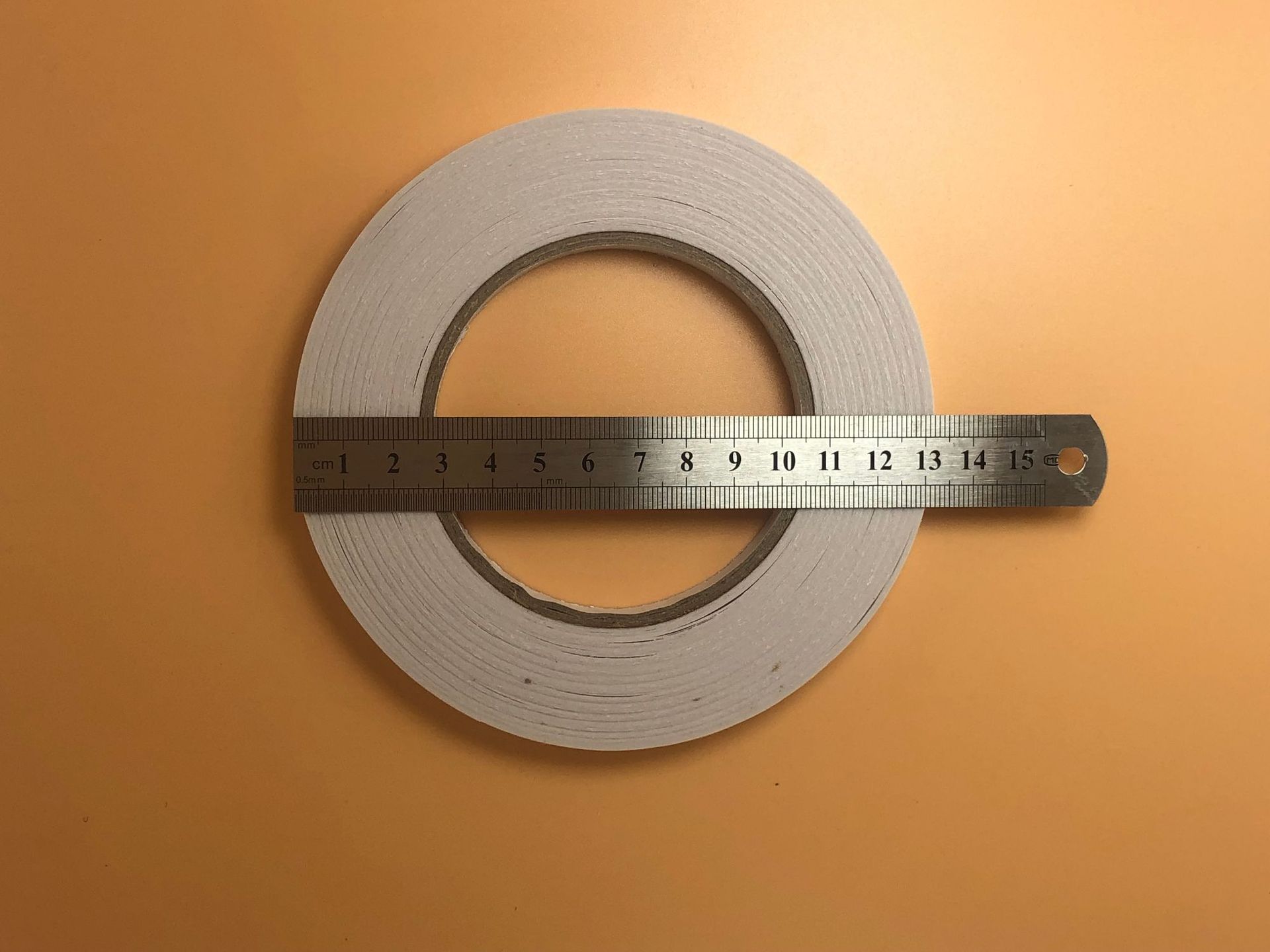 Qinming White Double-Sided Adhesive Tape Customized Handmade Transparent High Viscosity Student Handmade Office Stationery Double-Sided Adhesive Tape