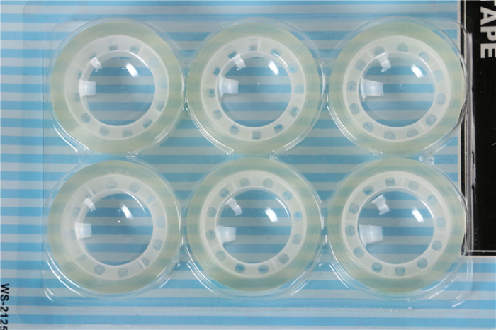 stationery tape small transparent adhesive tape 6pcs card pack students' tape stationery tape small transparent adhesive tape 6pcs card pack students' tape