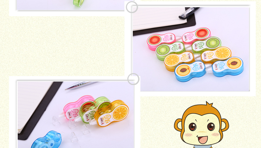 Zhilixing Fruit Color Color Correction Tape Mini Correction Tape Cute Childhood Memory Correction Tape Stationery Wholesale Zhilixing Fruit Color Color Correction Tape Mini Correction Tape Cute Childhood Memory Correction Tape Stationery Wholesale