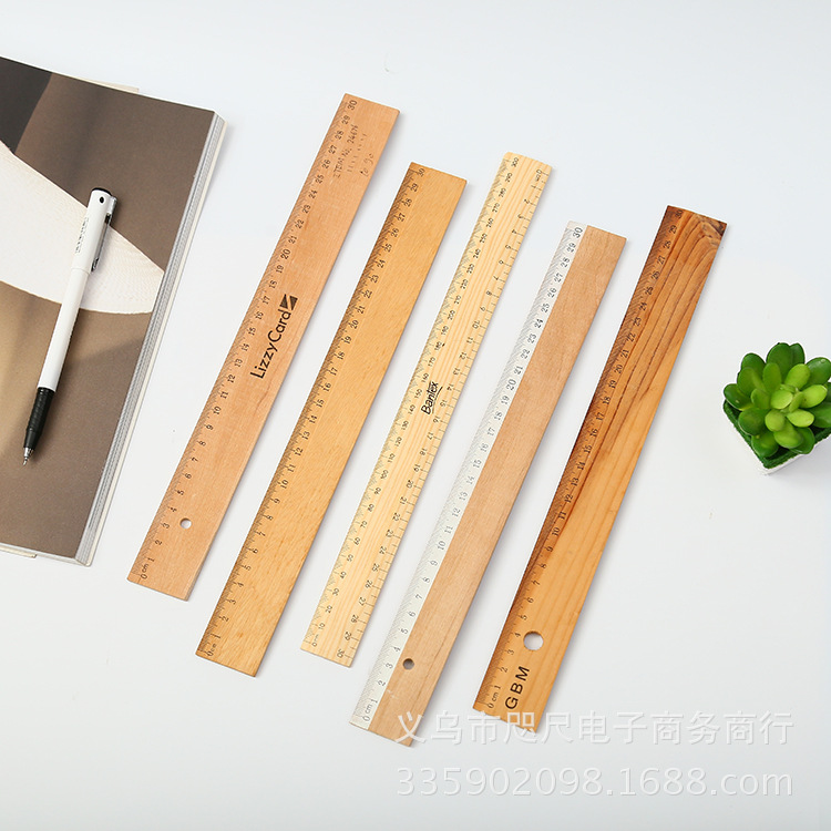 Manufacturer wholesale direct selling wooden ruler 30cm single-side dual scale ruler students learn stationery ruler Manufacturer wholesale direct selling wooden ruler 30cm single-side dual scale ruler students learn stationery ruler