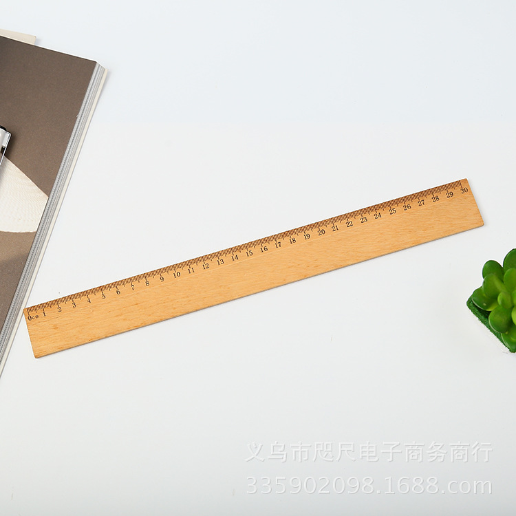 Manufacturer wholesale direct selling wooden ruler 30cm single-side dual scale ruler students learn stationery ruler Manufacturer wholesale direct selling wooden ruler 30cm single-side dual scale ruler students learn stationery ruler