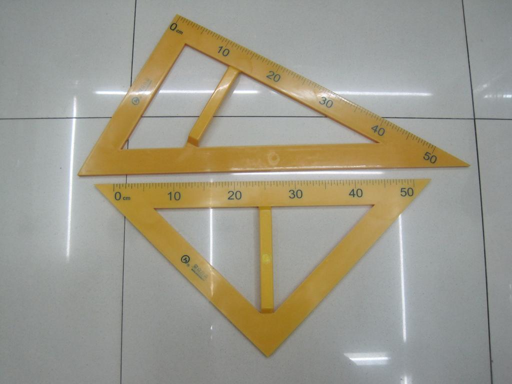 Plastic teaching triangle ruler