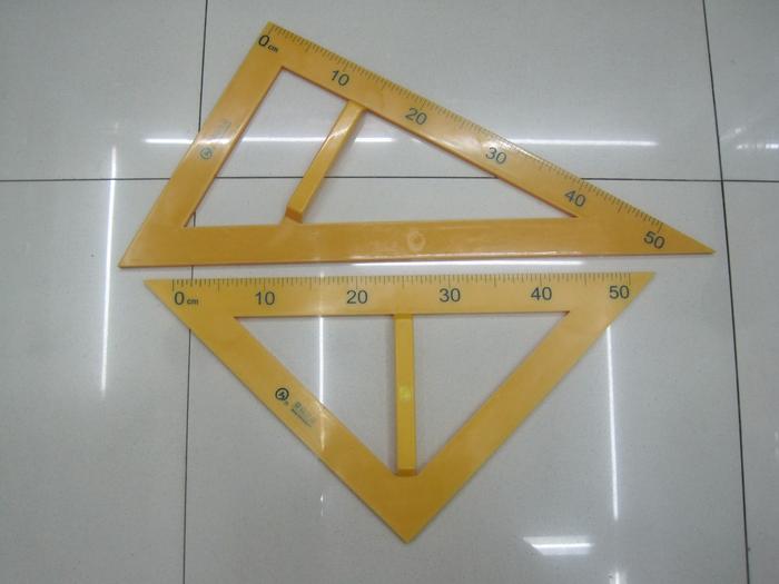 Plastic teaching triangle ruler Plastic teaching triangle ruler