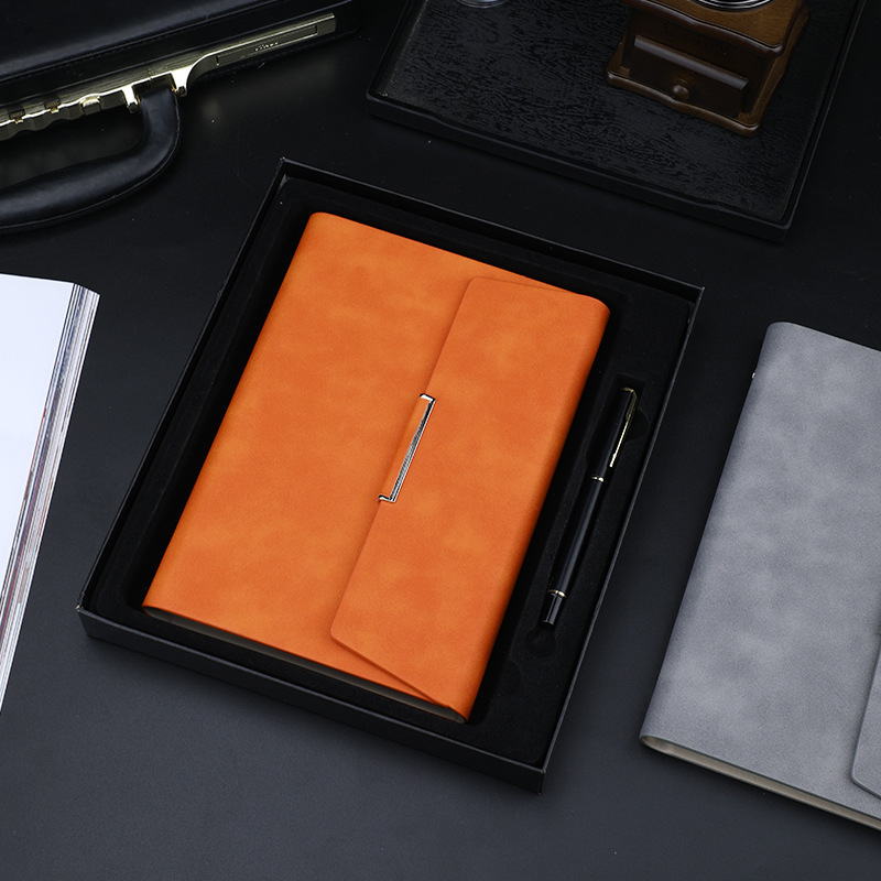 Customized Business A5 Tri-Fold Loose-Leaf Notebook Customized Notebook Gift Set Notepad Customizable Logo