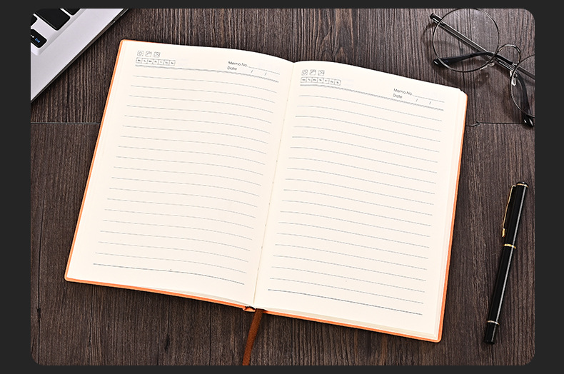 Pu Business Notebook Custom Simple A5 Soft Leather Loose-Leaf Notebook Student Office Journal Book Custom Logo