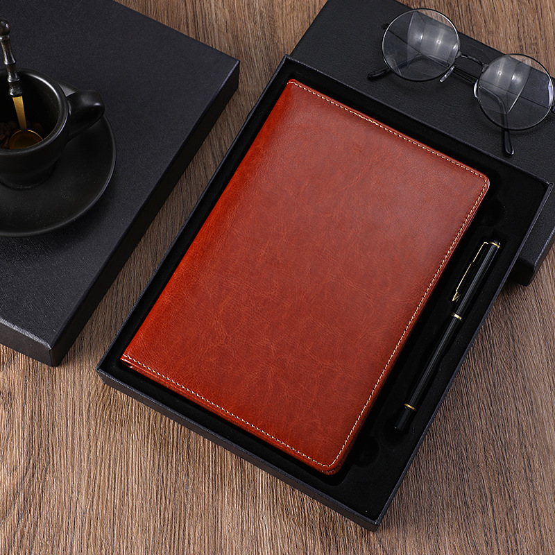 A5 Notebook Custom Business Gift Set Notepad Imitated Leather Notebook Custom Logo