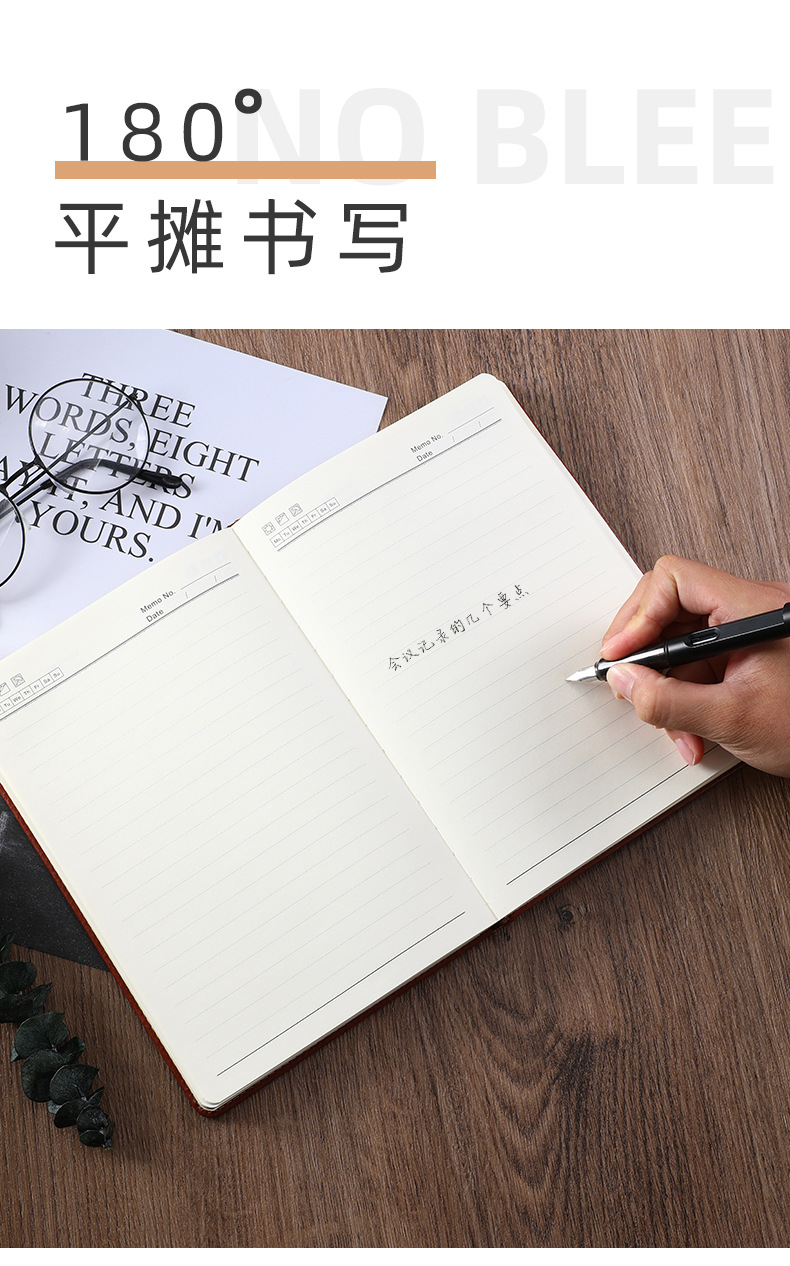 A5 Notebook Custom Business Gift Set Notepad Imitated Leather Notebook Custom Logo