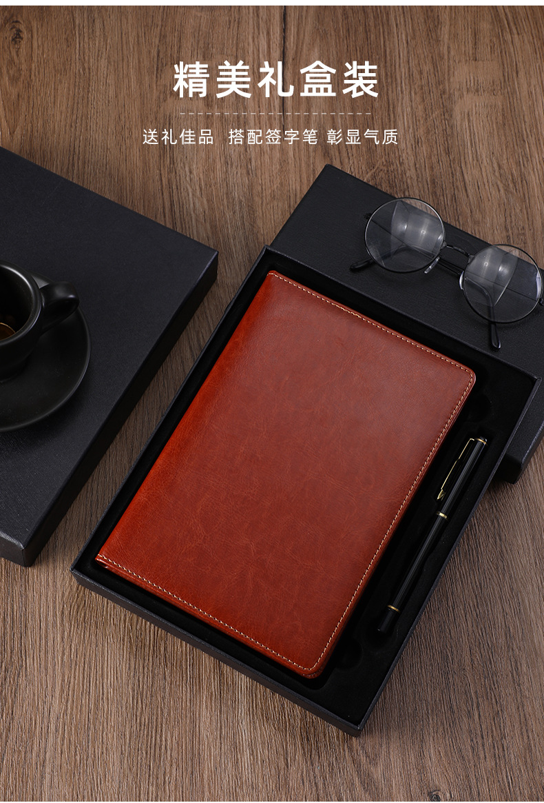 A5 Notebook Custom Business Gift Set Notepad Imitated Leather Notebook Custom Logo