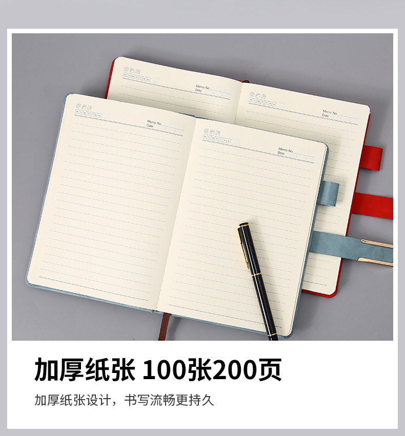 A5 Notebook Pack B5 Leather Surface Notepad Printable Logo Buckle Meeting Notebook Student Gift Diary