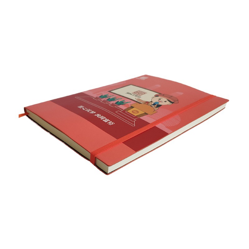 Color Printing Cover Leather Notebook Soft Cover Notepad Pu Soft Leather Hardcover Elastic Band Notebook Advertising Gift