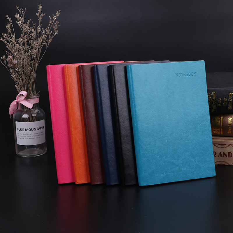 A5 Business Meeting Pu Cover Notebook Custom with Pen Journal Book Gift Set Custom Logo Notepad