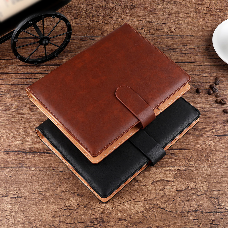 Loose Spiral Notebook A5 Notebook Vintage Buckle College Student Diary Simple Notepad Printable Logo Business Notebook