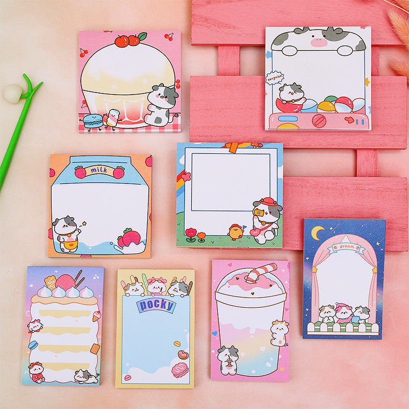 Fantasy Sweetheart Calf Sticky Notes Student Ins Girl Heart Note Pad Tearable Note Sticker Message Notebook
