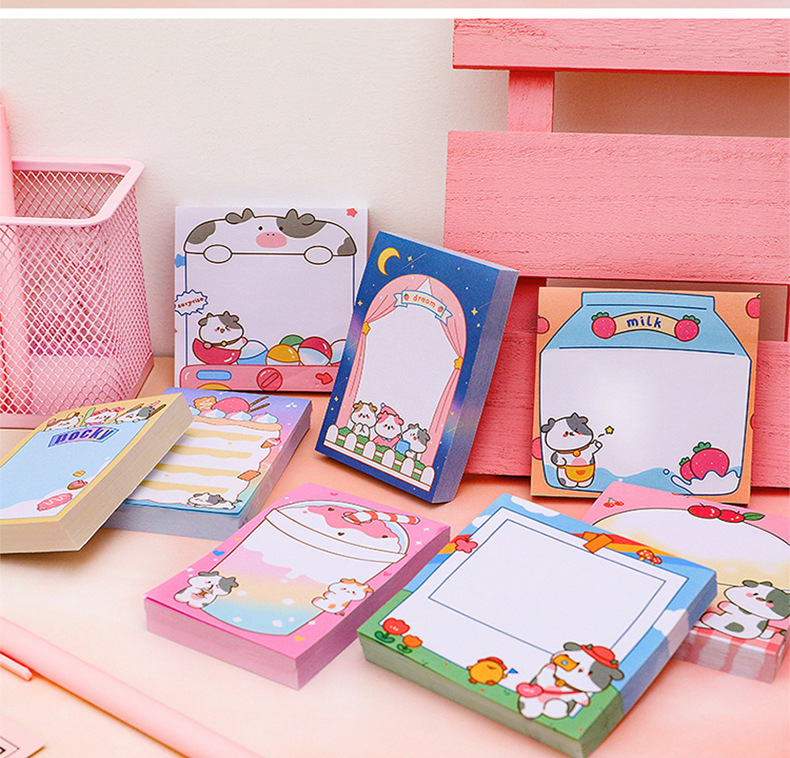 Fantasy Sweetheart Calf Sticky Notes Student Ins Girl Heart Note Pad Tearable Note Sticker Message Notebook