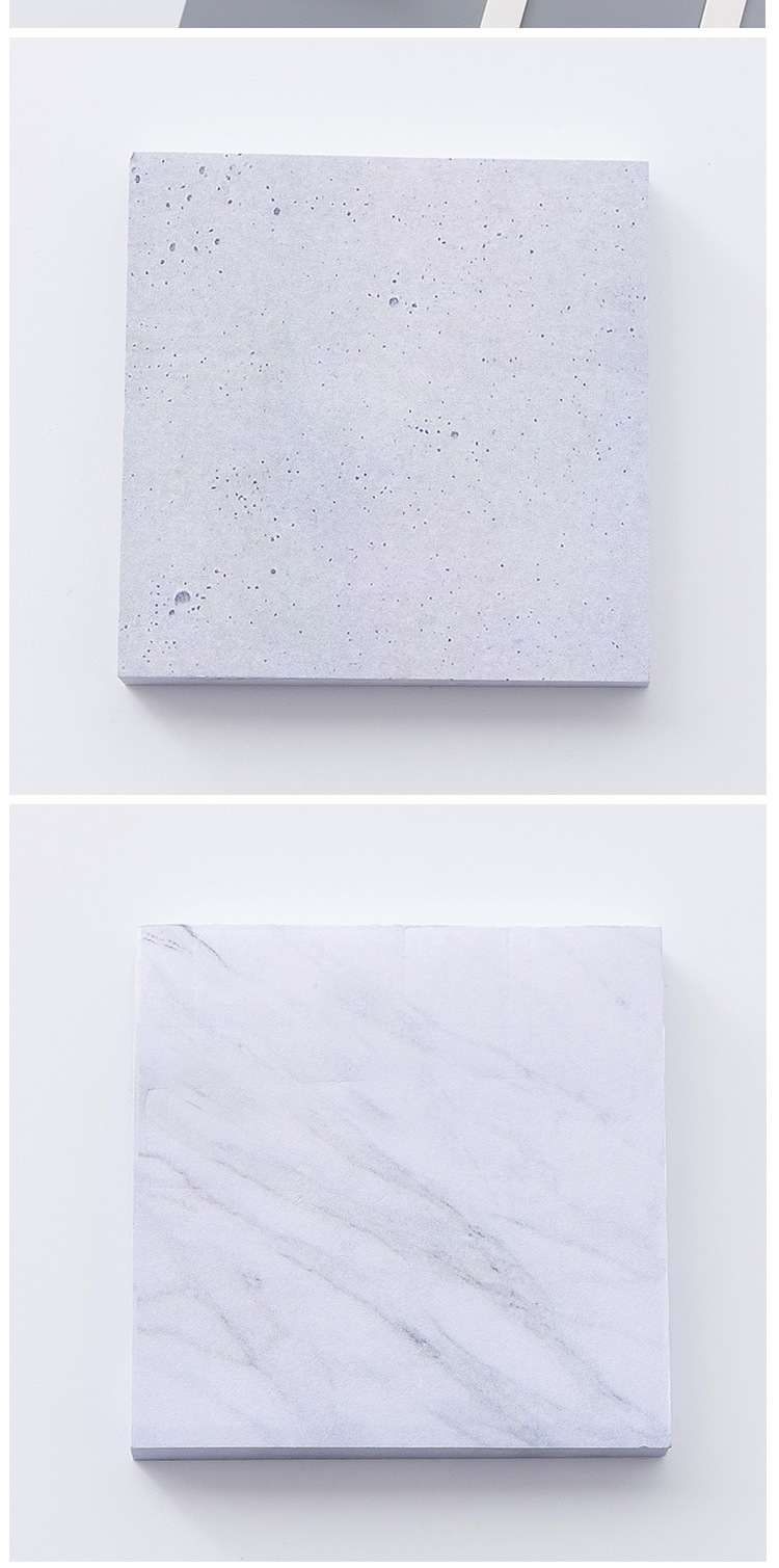 Korean Stationery Personalized Creative Marble Texture Sticky Notes Tearable Small Notepaper Notebook Message Memo Note Sticker
