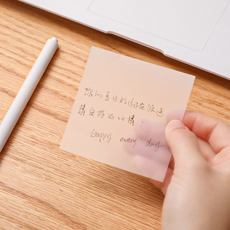 Simple Transparent Sticky Notes Students Use Tear-off Note Small Notebook to Learn Office Memo Can Be Pasted Note Paper