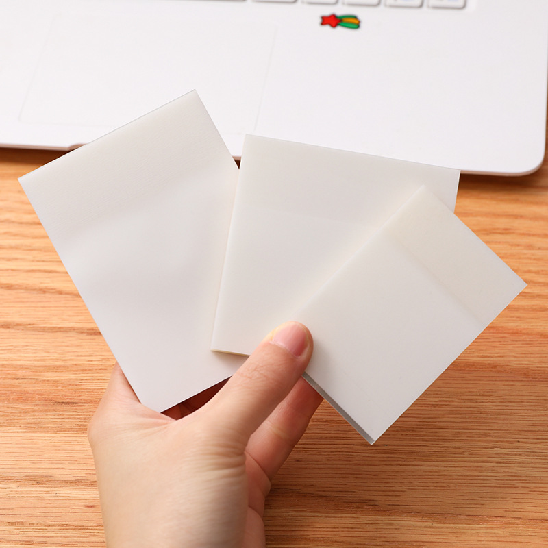 Simple Transparent Sticky Notes Students Use Tear-off Note Small Notebook to Learn Office Memo Can Be Pasted Note Paper